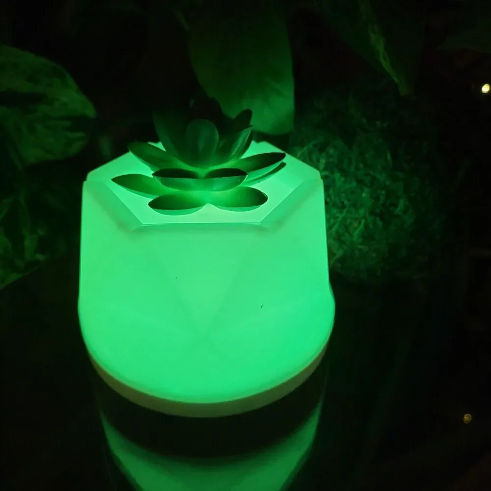 Succulent Color-Changing Night Light Lamp Waterless Essential Oil Diffuser Aroma